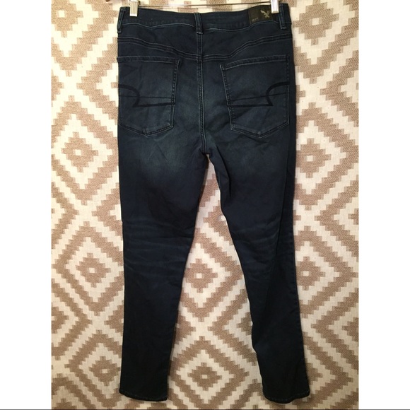 American Eagle High Waist Sateen Dark Wash Jegging - Picture 2 of 6